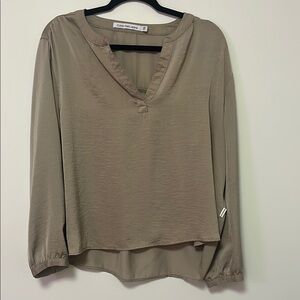 Calvin Klein Brown Asymmetrical Blouse
